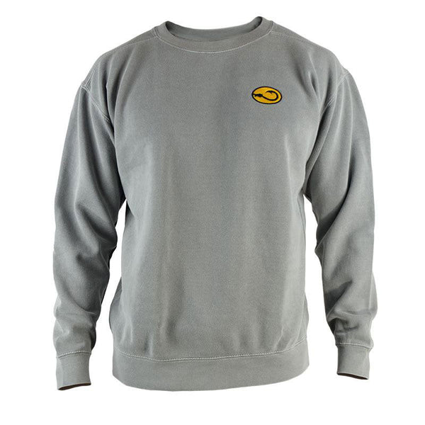 gray crew fishing sweatshirt by hook life