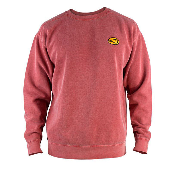 red crew fishing sweatshirt by hook life